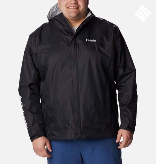 Men's Columbia PFG Storm Jackets Black | Plus Size CA-P1805